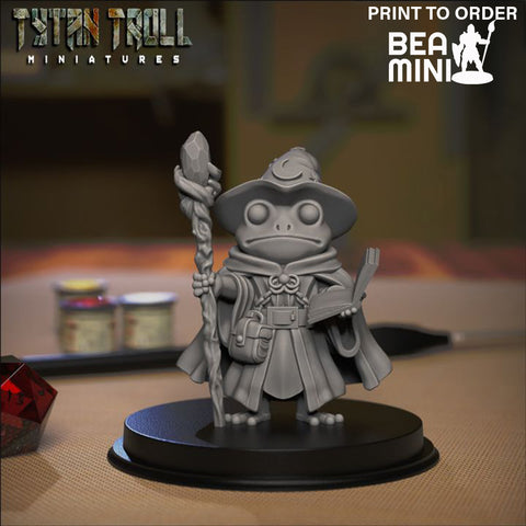Frog Wizard | BeaMini Print to Order Miniatures