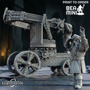 Dwarven Ballista with siege crew | BeaMini Print to Order Miniature