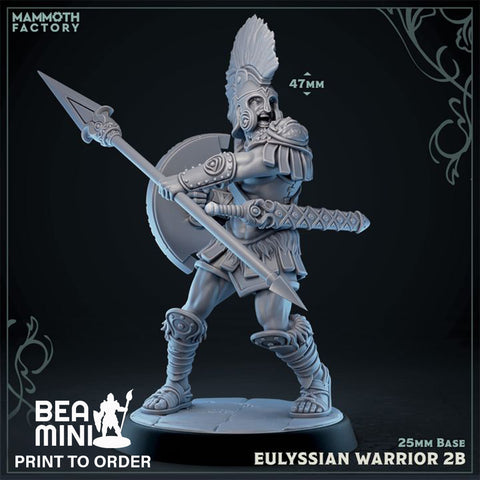 Eulyssian Warrior 2B | BeaMini Print to Order Miniatures