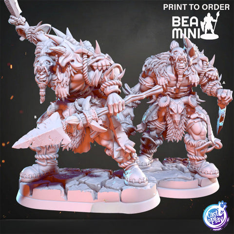Yar, Orc Barbarian | BeaMini Print to Order Miniatures