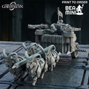 Dwarven War Chariot | BeaMini Print to Order Miniature