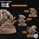 Lizardfolk Town Guardsmen | BeaMini Print to Order Miniatures