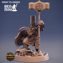 Ernil Thumper - Dwarven Cleric | BeaMini Print to Order Miniatures