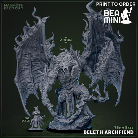 Beleth Archfiend | BeaMini Print to Order Miniatures