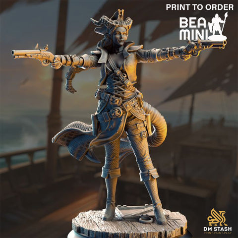Tiefling Gunslinger - Trixie “Sureshot” Kelpie | BeaMini Print to Order Miniatures