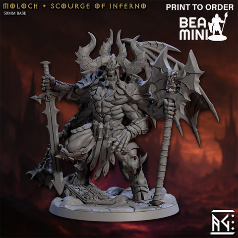 Moloch, Scourge of Inferno | BeaMini Print to Order Miniatures