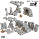 Ruined Terrain - Temple (Modular) | BeaMini Print to Order Miniatures