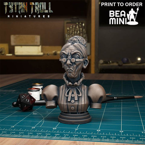 Curse of Strahd - Claudia Belasco Bust | BeaMini Print to Order Miniatures