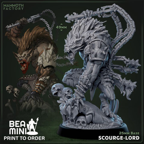 Gnoll Scourge Lord | BeaMini Print to Order Miniatures