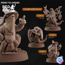 Lizardfolk Merchants | BeaMini Print to Order Miniatures