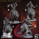 Infernal Warbeast Riders | BeaMini Print to Order Miniatures