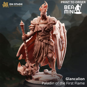 Glancalion, Tiefling Paladin | BeaMini Print to Order Miniatures