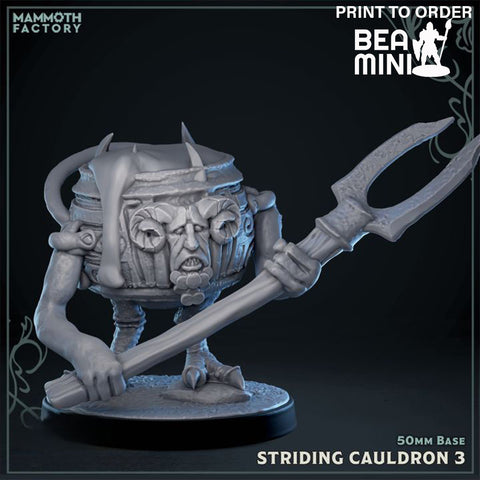 Striding Cauldron 3 | BeaMini Print to Order Miniatures