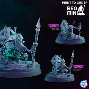 Rising Skeletons | BeaMini Print to Order Miniatures