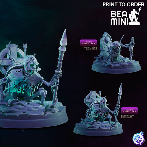 Rising Skeletons | BeaMini Print to Order Miniatures