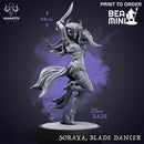 Soraya, Blade Dancer | BeaMini Print to Order Miniatures