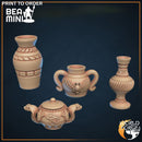 Egyptian Vases | BeaMini Print to Order Miniatures