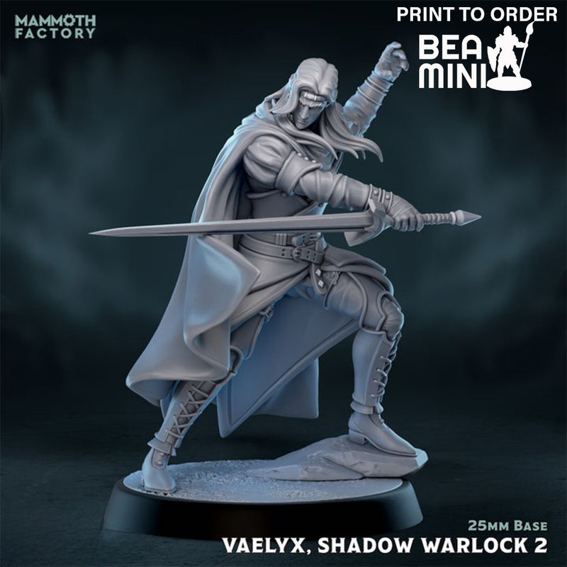 Vaelyx, Human Warlock 2 | BeaMini Print to Order Miniatures