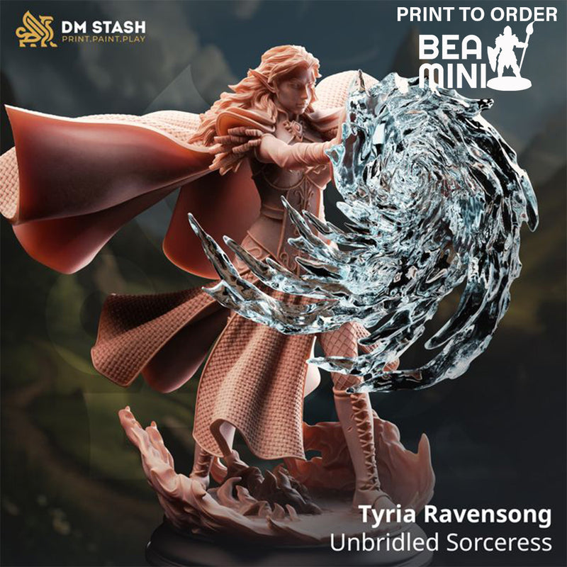 Tyrai, Elf Sorcerer | BeaMini Print to Order Miniatures