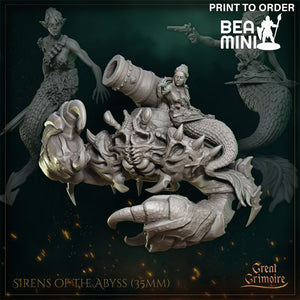 Sirens of the Abyss | BeaMini Print to Order Miniatures