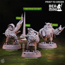 Owlfolk Allies | BeaMini Print to Order Miniatures