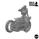 Sophia Powell on Motorcycle | BeaMini Unpainted Sci-fi Miniatures