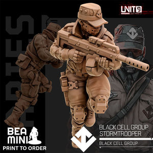 Black Cell Group Stormtrooper 3 | BeaMini Print to Order Miniatures