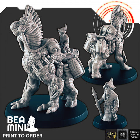 Alien Scavenger & Pack Beast | BeaMini Print to Order Miniatures