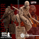 HouHong Yuan - Black Lotus Triad Warrior Monks | BeaMini Print to Order Miniatures