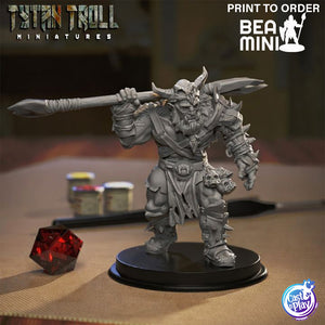 Orc Barbarian 06 | BeaMini Print to Order Miniatures