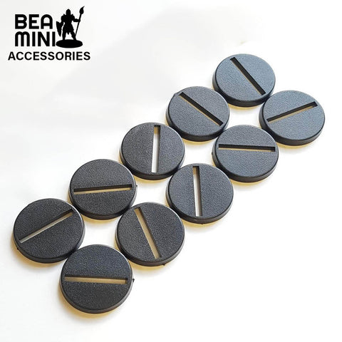 Bea Mini Accessories - 25mm Round Slotted Bases (10 Pack)