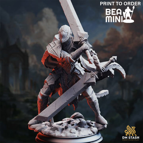 Valoris the Unscathed - Human Paladin | BeaMini Print to Order Miniatures