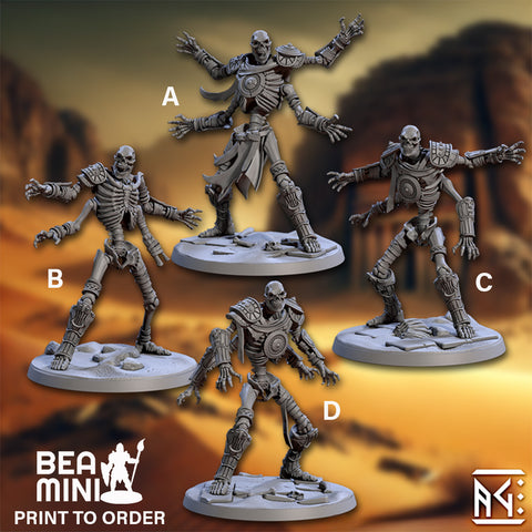 Skeleton Monks | BeaMini Print to Order Miniatures