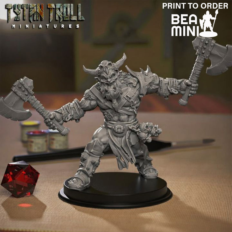 Orc Barbarian 03 | BeaMini Print to Order Miniatures