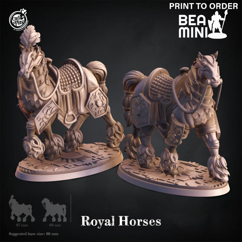 Royal Horses | BeaMini Print to Order Miniatures