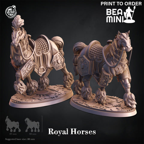 Royal Horses | BeaMini Print to Order Miniatures