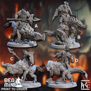 Magmaforged Dwarf Dragonling Rider | BeaMini Print to Order Miniatures