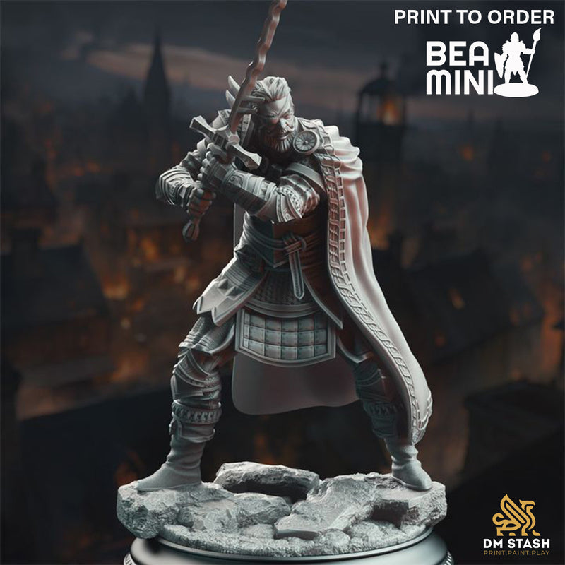 Kurt Williams - Human Fighter | BeaMini Print to Order Miniatures