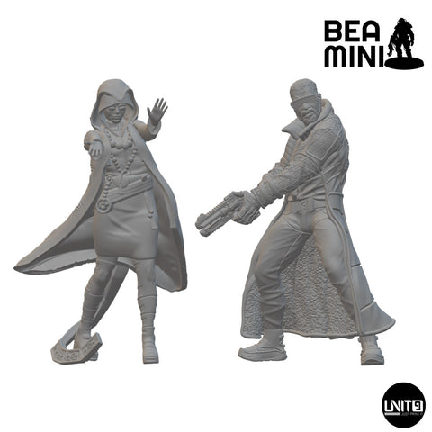 Shenwu & Quinn | BeaMini Unpainted Sci-fi Miniatures