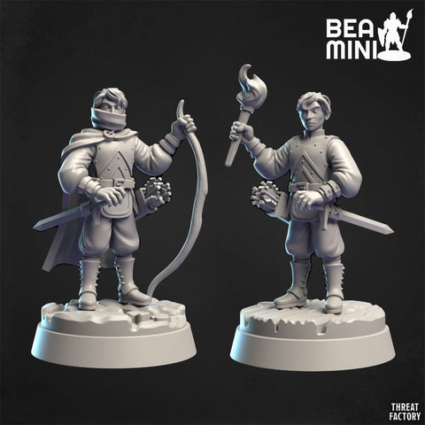 Human Rangers | BeaMini Unpainted RPG Miniatures