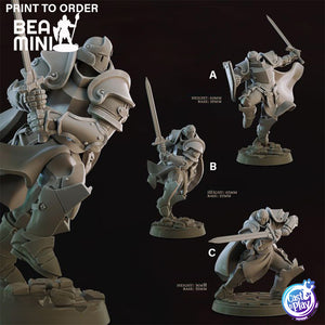 Human Fighters | BeaMini Print to Order Miniatures