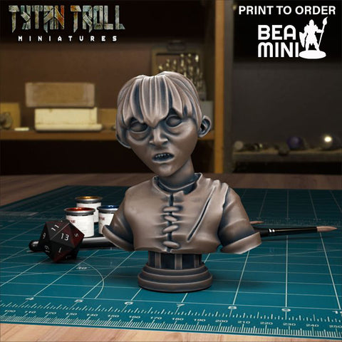 Curse of Strahd - Kellen Bust | BeaMini Print to Order Miniatures