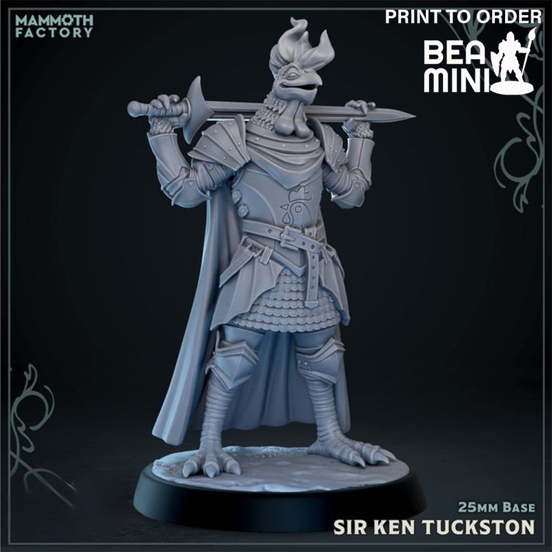 Sir Ken Tuckston Aarakocra Paladin | BeaMini Print to Order Miniatures