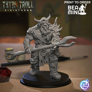 Orc Barbarian 05 | BeaMini Print to Order Miniatures