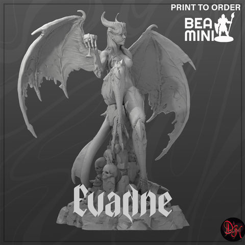 Evadne the Succubus | BeaMini Print to Order Miniatures