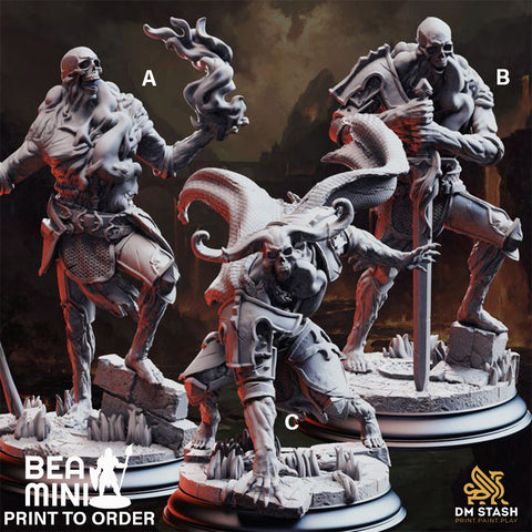 Undead Plague Carriers - The Plagueborne | BeaMini Print to Order Miniatures
