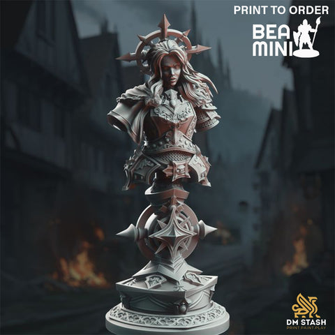 Johanna Saffron - Paladin of Vengeance Bust | BeaMini Print to Order Miniatures