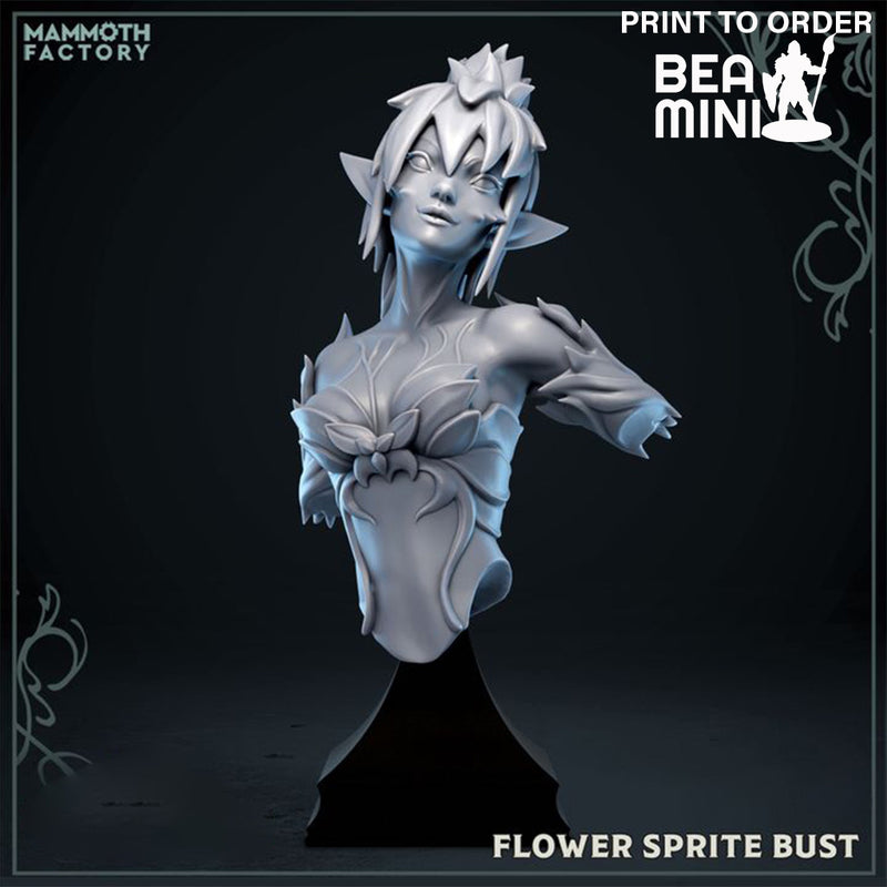 Flower Sprite Bust | BeaMini Print to Order Miniatures