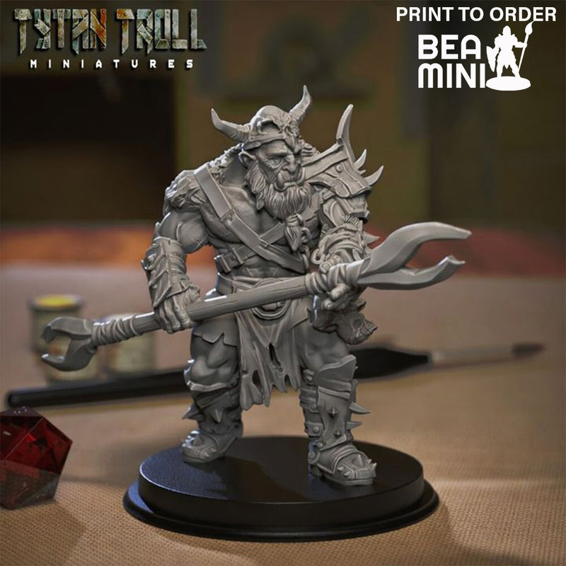 Orc Barbarian 05 | BeaMini Print to Order Miniatures