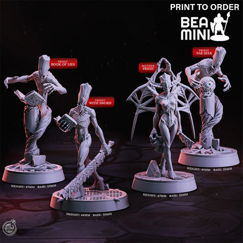Demon Priests | BeaMini Print to Order Miniatures